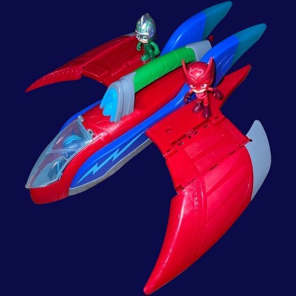 Lot #6 PJ Mask Jet Airplane Lights & Sounds & 3 Figures - Picture 2 of 4